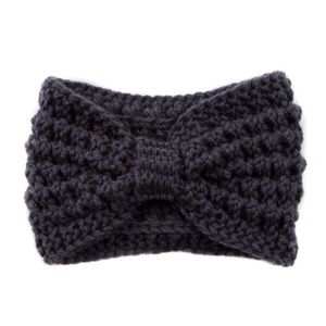 🎉HOST PICK🎉Knitted Bow Headband - Gray 🎀